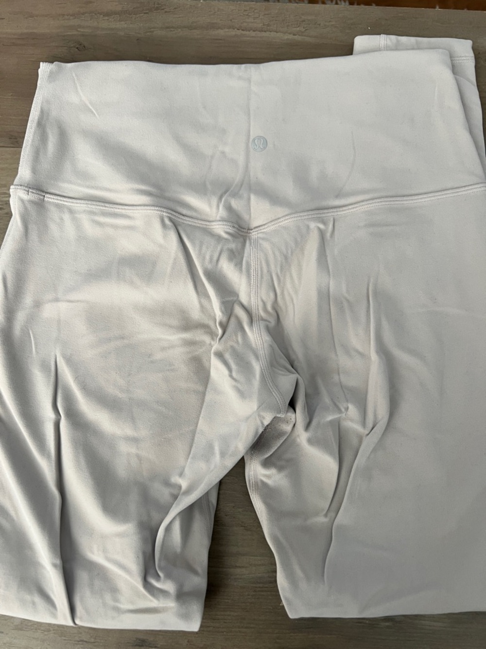 lululemon athletica Light Gray/White Active Leggings